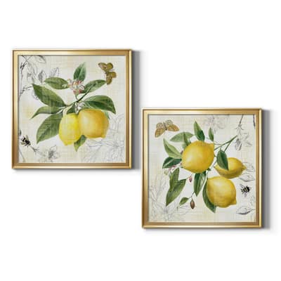 Linen Lemons I Premium Framed Canvas - Ready to Hang