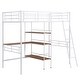 preview thumbnail 11 of 26, Twin Size Metal Loft Bed and Built-in Desk and Shelves for Kids, Boys and Girls