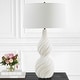 preview thumbnail 3 of 5, Uttermost Twisted Swirl White Table Lamp - 32"H,   Shade 10"H x 18"Dia.