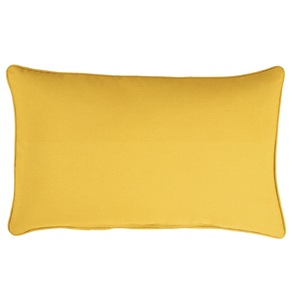 Sunbrella Canvas Indoor/Outdoor 13x20 Corded Lumbar Pillow (Single) - 13 in H x 20 in W x 6 in D