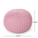 Abena Knitted Cotton Pouf by Christopher Knight Home