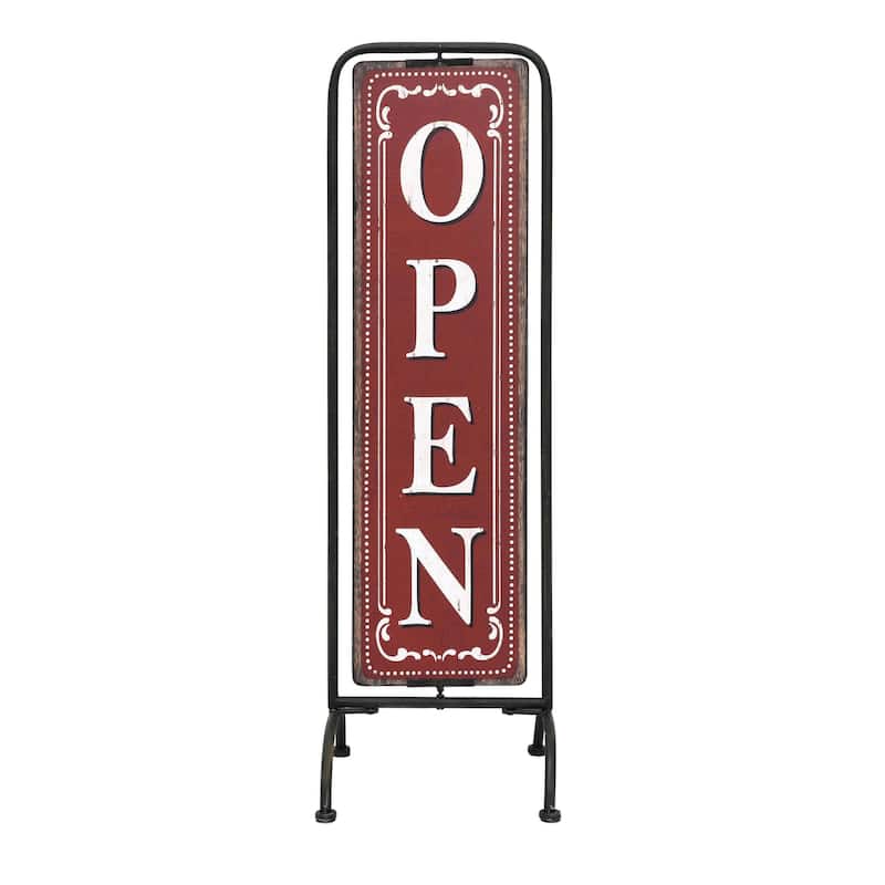 Free-Standing Versatile Metal Framed 2-Sided Sign - Red