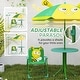 preview thumbnail 5 of 7, Qaba Kids Picnic Table and Chair Set, Outdoor Activity Table with Foldable Chairs, Removable Umbrella, Green