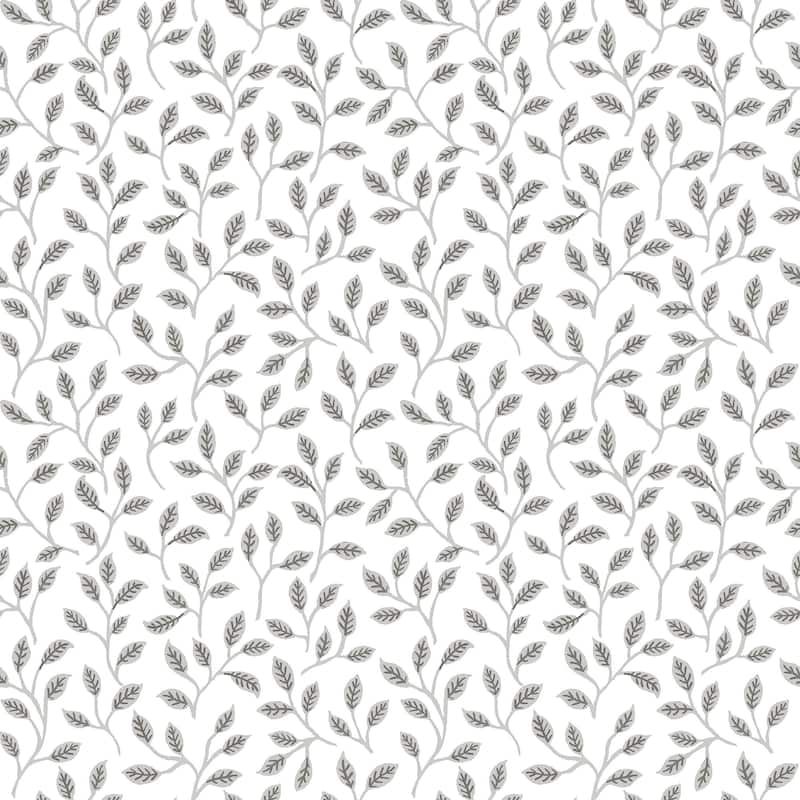 Galerie Wallcoverings Into The Wild Trailing Leaf Non-woven Metallic Wallpaper Roll - 33 feet x 21 inches - Silver