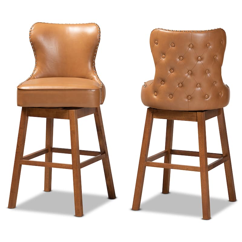 Gradisca Modern and Contemporary 2-Piece Swivel Bar Stool Set