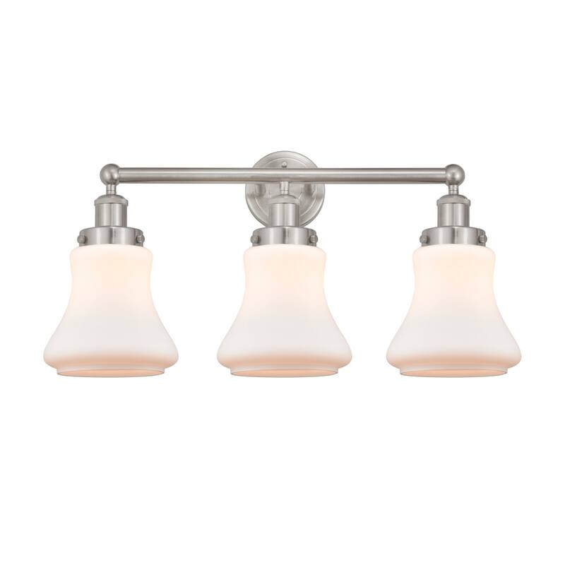 Innovations Lighting 616-3W-10-25 Bellmont Vanity Bellmont 3 Light 25" - Brushed Satin Nickel / Matte White