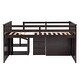 preview thumbnail 10 of 18, Espresso Twin Pine Loft Bed with Storage Steps and Movable Desk