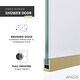 preview thumbnail 4 of 18, Veil Series 74 in. by 34 in. Framed Frosted Glass Shower Screen