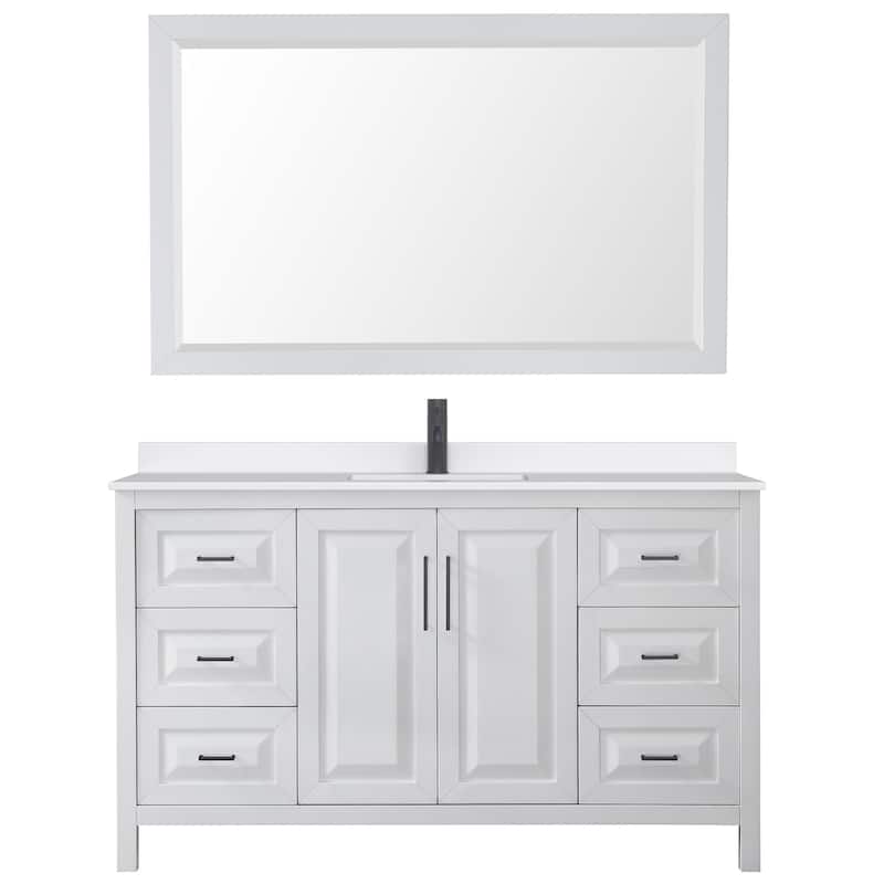 Wyndham Collection WCV252560S-QTZ-UNSM58 Daria 60" Free Standing