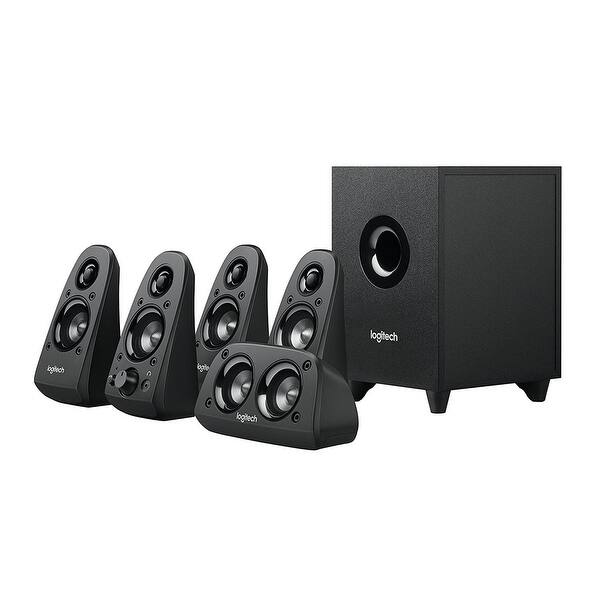 Logitech Z506 6 Piece 5 1 Channel Surround Sound Speaker System Black Refurbished Overstock 32324346