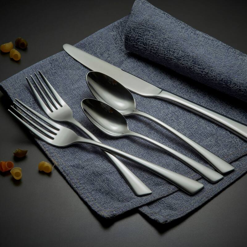 Ornative Abril 18/0 Mirror Stainless Steel 20 Pieces Flatware Set - 10.63" H x 6.69" W x 2.76" D