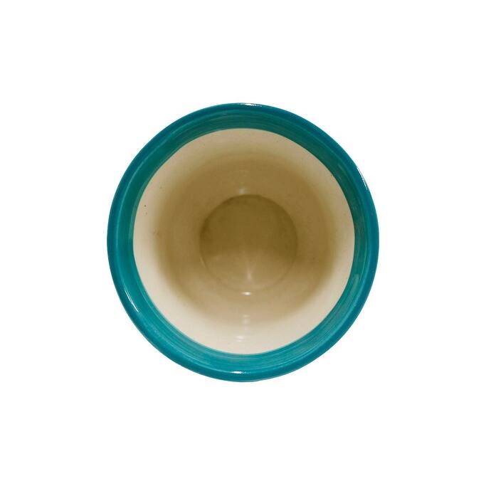 Home&Manor Ceramic Planter Teal