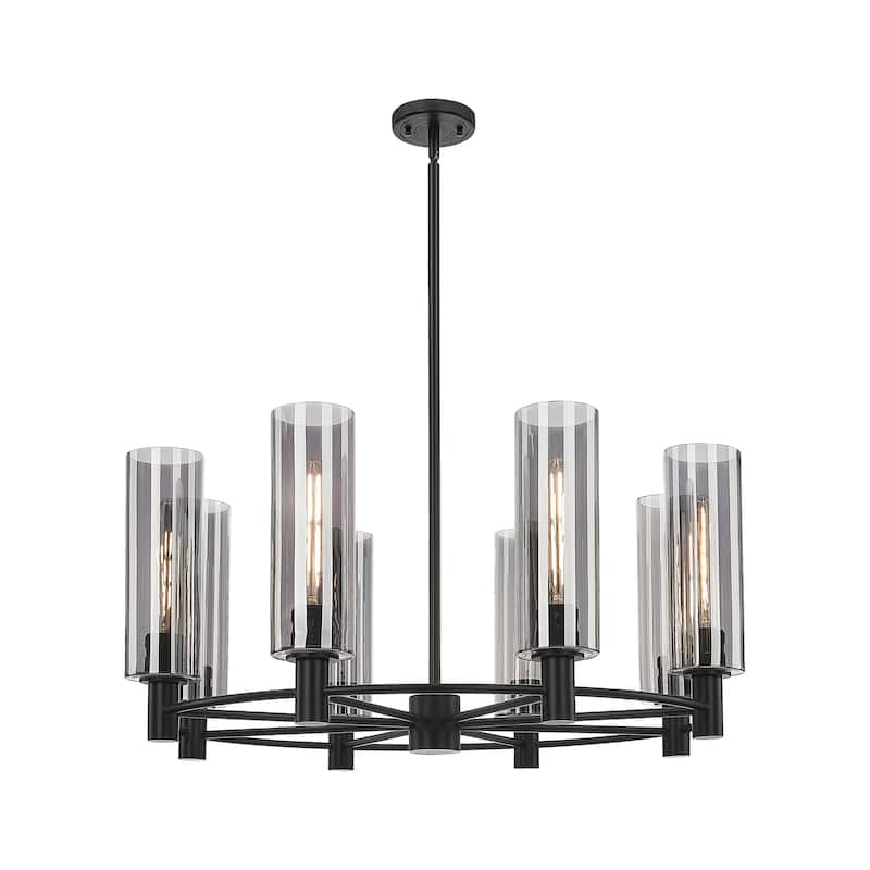 Innovations Lighting Downtown Urban - Crown Point - 8 Light 32" Stem Hung Chandelier with 12" Shade
