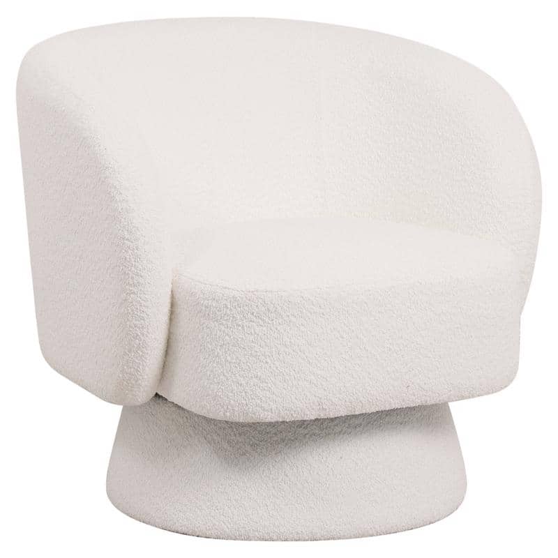 Raze 31" Swivel Accent Armchair Upholstered in Boucle/Velvet/Linen Fabric with Plush Cushioning and Solid Wood Support