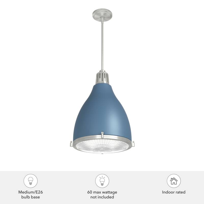Hunter Bluff View Retro 14" 3-Light Pendant - Kitchen Island, Dining Room - Mid-Century Modern, Industrial, Transitional