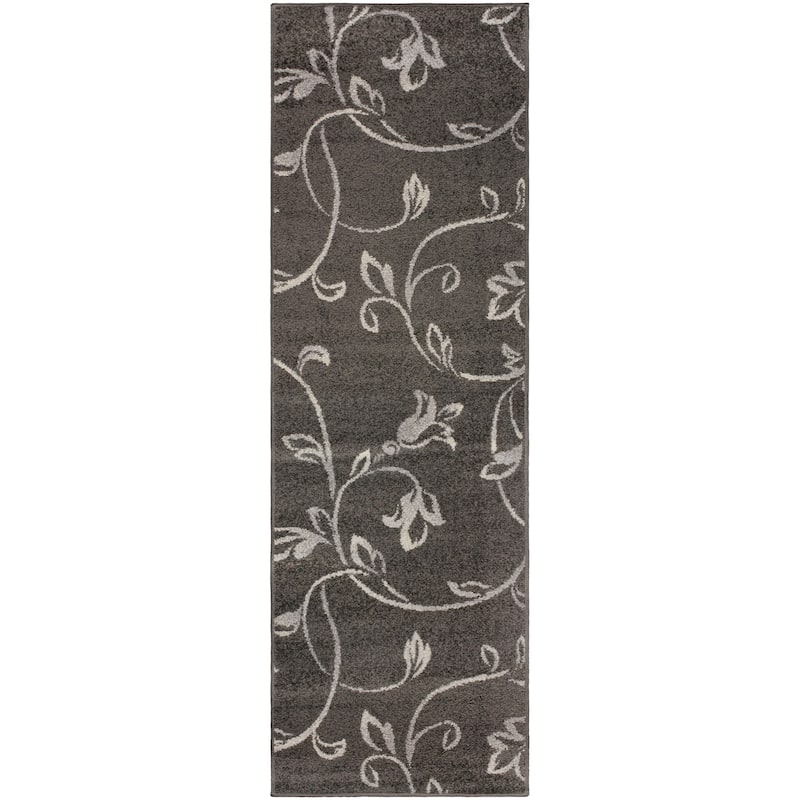 Superior Floral Vine Modern Indoor Area Rug or Runner