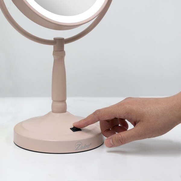 Zadro LED Lighted Makeup Mirrors for Women w Magnification Cordless 10X 1X Bed Bath Beyond 39378906