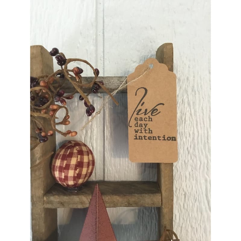 Farmhouse Primative Small Decorative Tobacco Lath Ladder