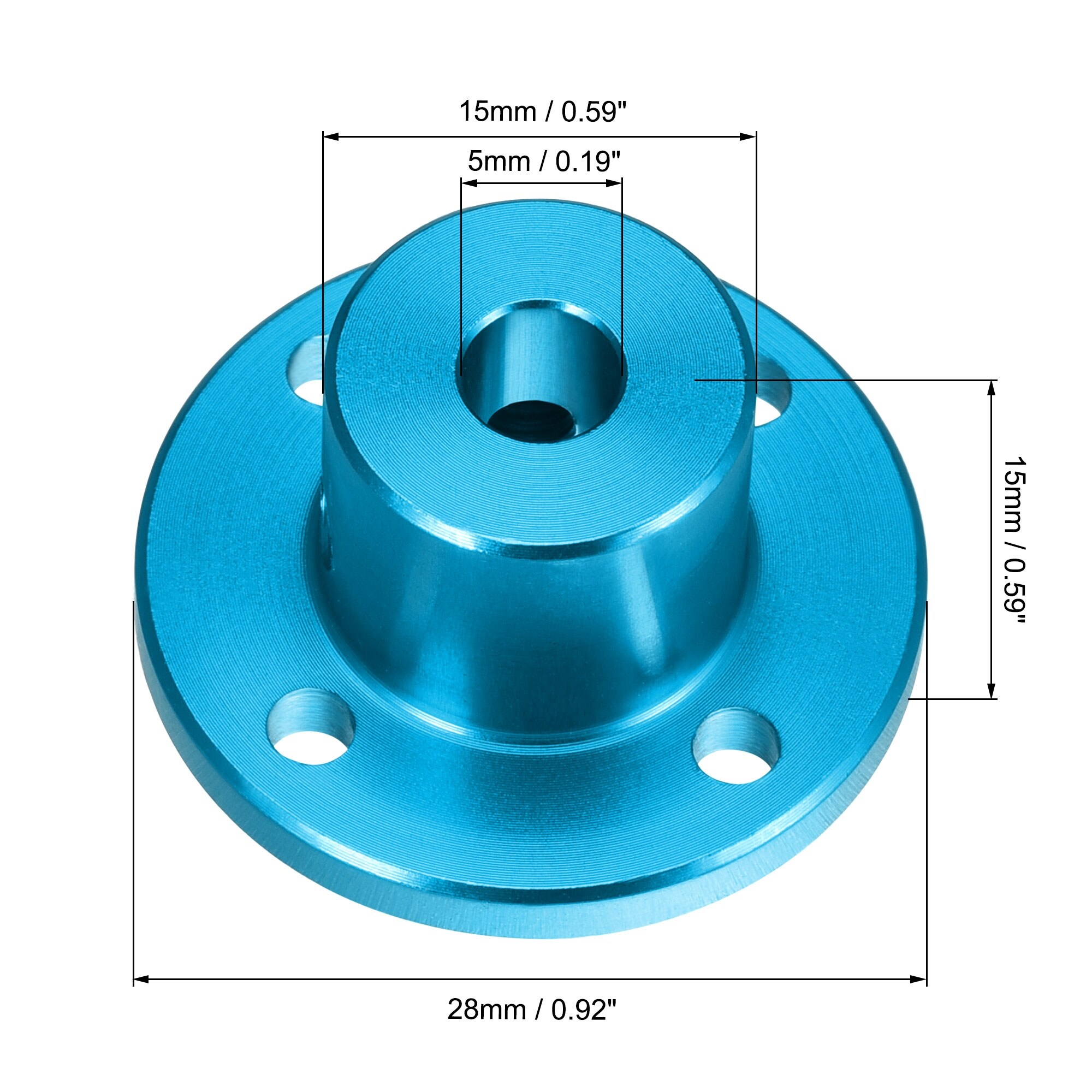 Diotech 6.35 Inner Dia H12xD10 Flange Coupling Connector Rigid Guide