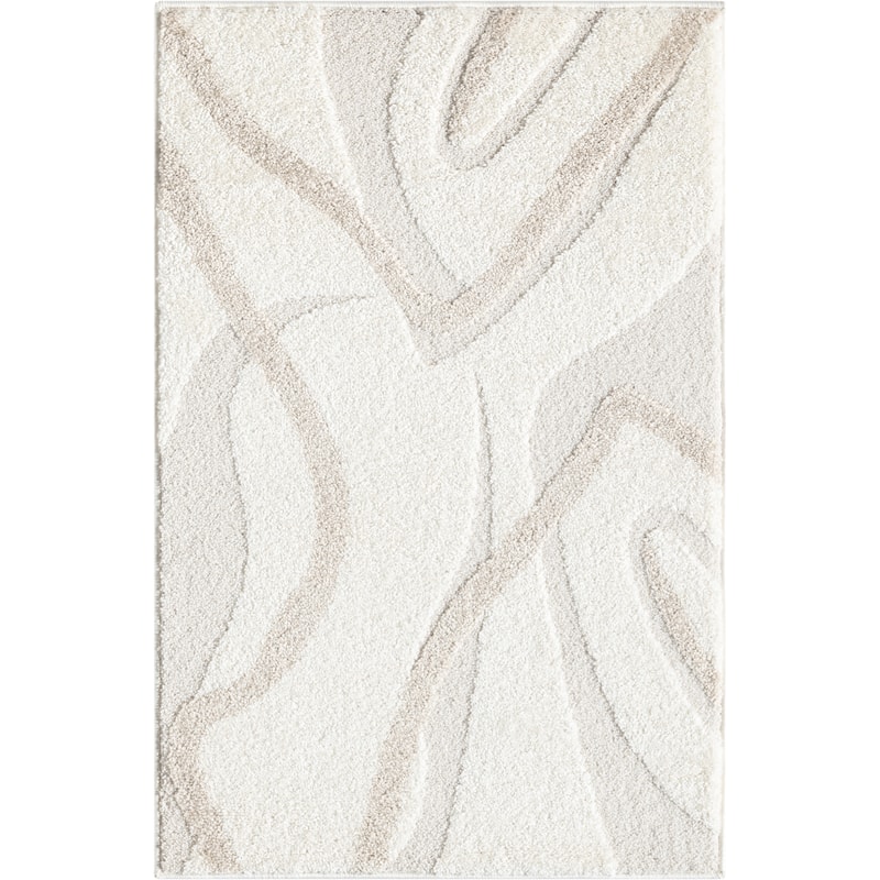 Abani Rugs Nomad Collection NOM120A Cream Beige Abstract Area Rug