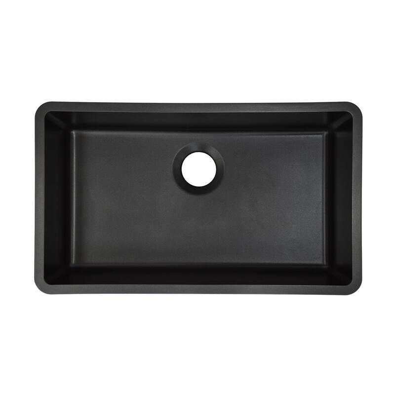 Lexicon Kitchen sink Quartz composite 32 Inch Galaxy Black - 19x32