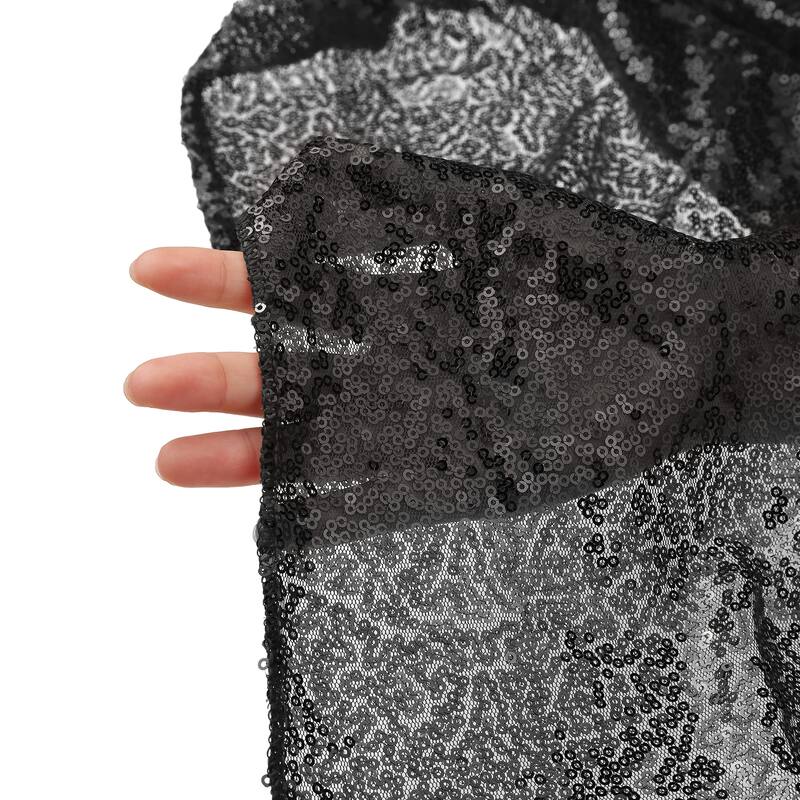 1 Pack Round Tablecloth, Polyester Sequin Table Covers for Dining Room