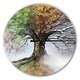preview thumbnail 2 of 7, Designart 'Tree with Four Seasons' Oversized Traditional Wall CLock