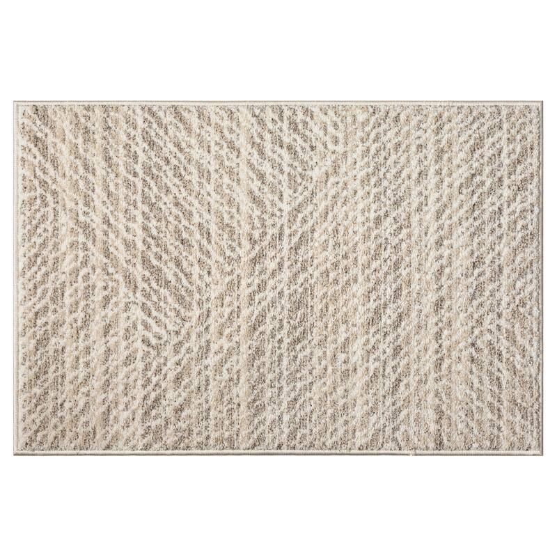 Terra by Obeetee Chelsea Modern Neutral Rug - 2' x 3' - Lavender/Ivory - 2' x 3'
