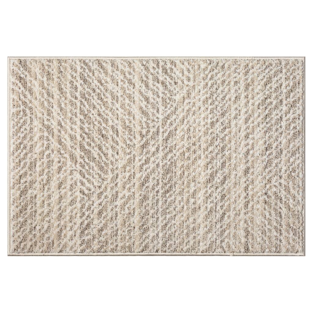 Terra by Obeetee Chelsea Modern Neutral Rug - 2' x 3'