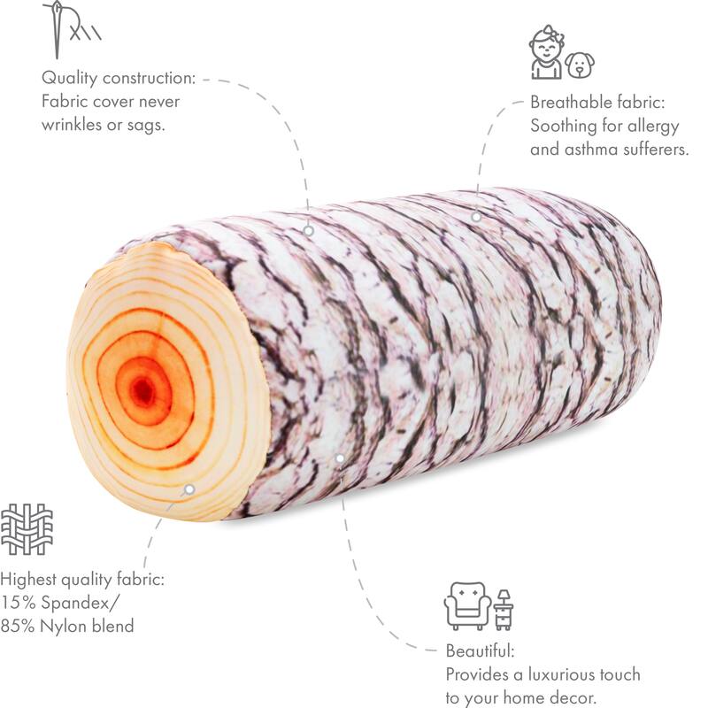 Log Cover Only - Body Pillowcase - Spandex/Nylon Blend for Silky Touch