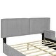 preview thumbnail 28 of 33, Velvet Platform Bed with Storage and Cup Holder, Queen Size