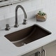 preview thumbnail 2 of 4, Lexicon Platinum V214 Quartz Composite Rectangle Vanity Sink - Galaxy Mocha