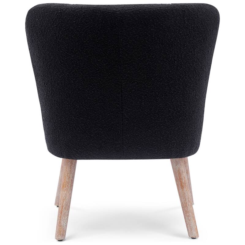 Boucle Polyester Upholstered Living Room Set - Stain Resistant (4-Piece Set)