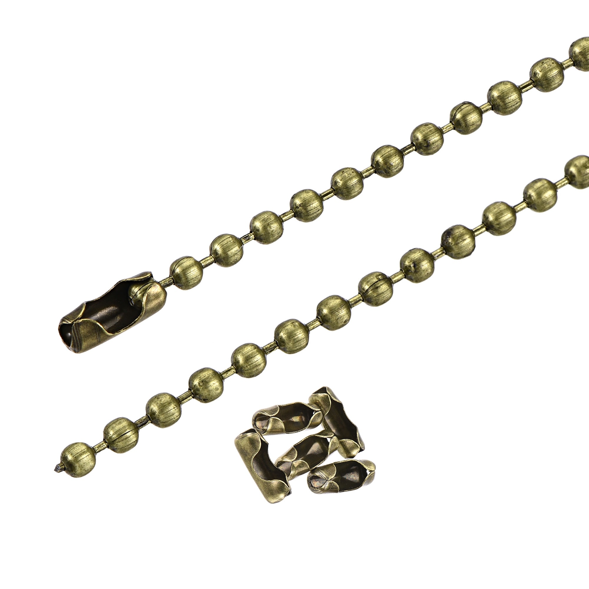 Pull Chain Extension 10ft Long 0.18 Inch Dia Beaded Link w Clasp 1 Set -  Silver Tone - Bed Bath & Beyond - 37314234