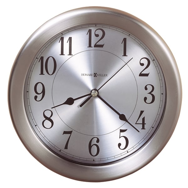 slide 1 of 1, Howard Miller Pisces Silver 8.5-Inch Secure Mount Wall Clock
