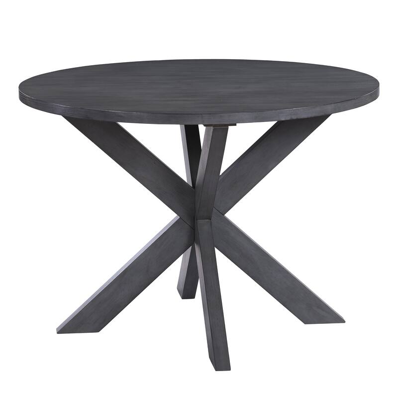 Farmhouse X-Base 42" Diameter Round Dining Table