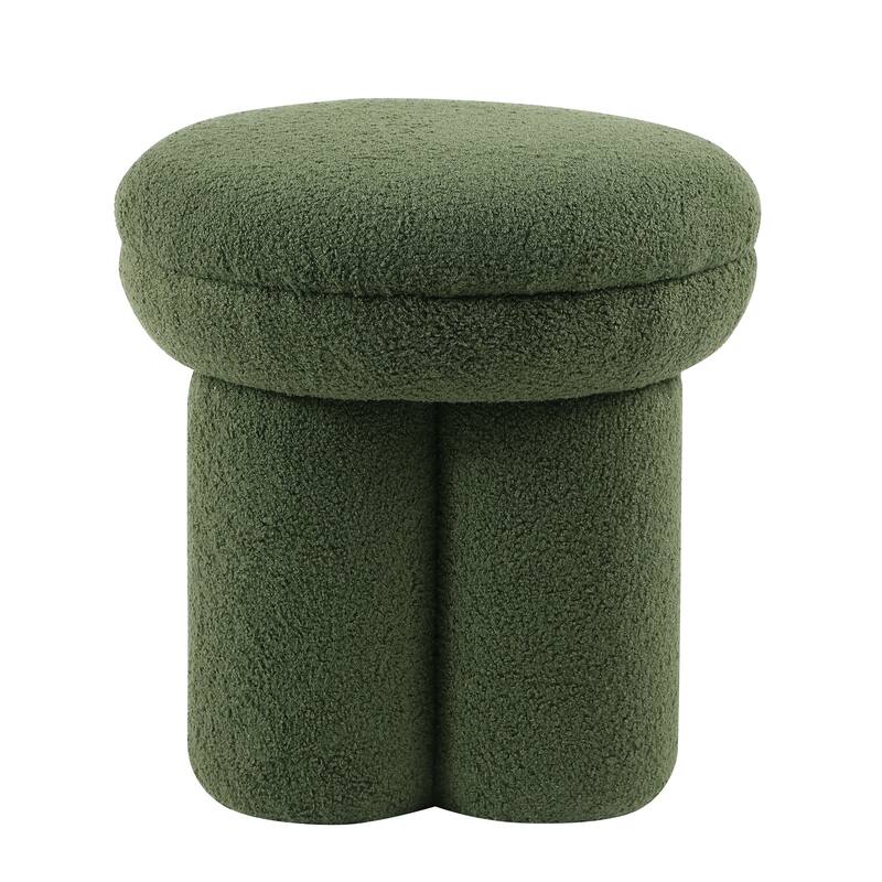 Furniture of America Ronan Modern 18-inch Mushroom Upholstered Ottoman