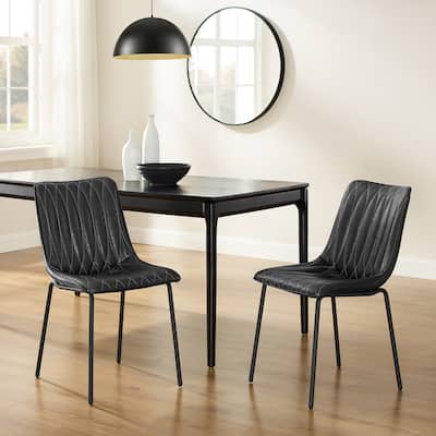 Art Leon Modern Upholstered Dining Chairs (Set of 2)
