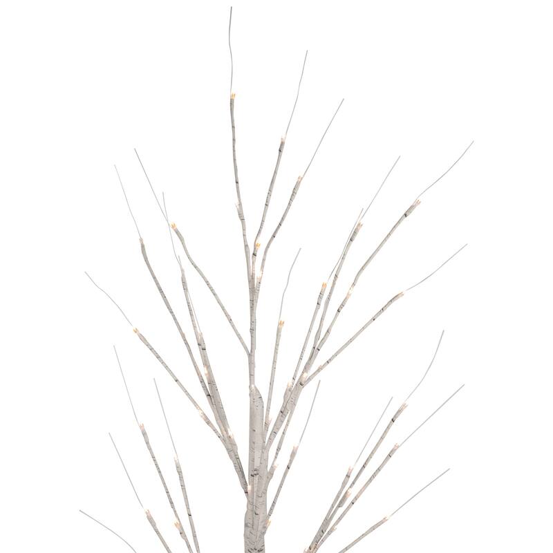 4' LED Lighted White Birch Christmas Twig Tree