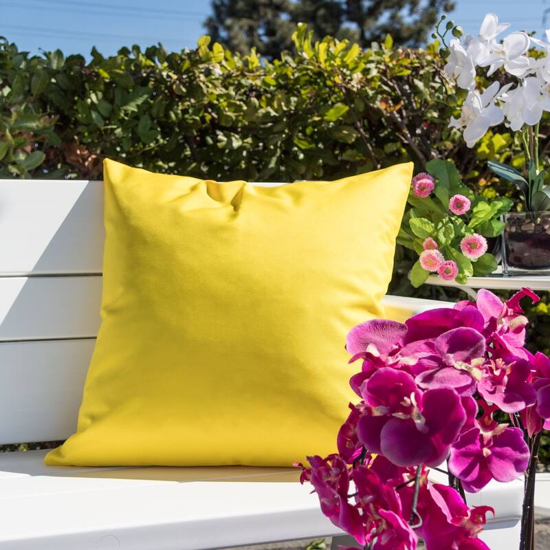 Outdoor Indoor Throw Pillow Weather Resistant Solarium Polyester 20x20 Inches