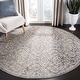 preview thumbnail 6 of 23, SAFAVIEH Brentwood Linza Traditional Oriental Rug 3' Round - Light Grey/Blue - Round