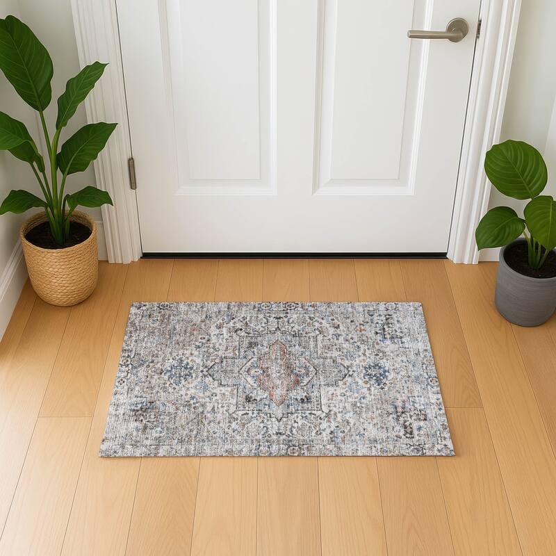 Premium Washable Super Soft Traditional Mayfield Rug - Ivory - 1'8" x 2'6"