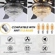 preview thumbnail 50 of 53, 52/62/72 Inch Crystal Fandelier Ceiling Fan with Lights and Remote, Reversible Motor