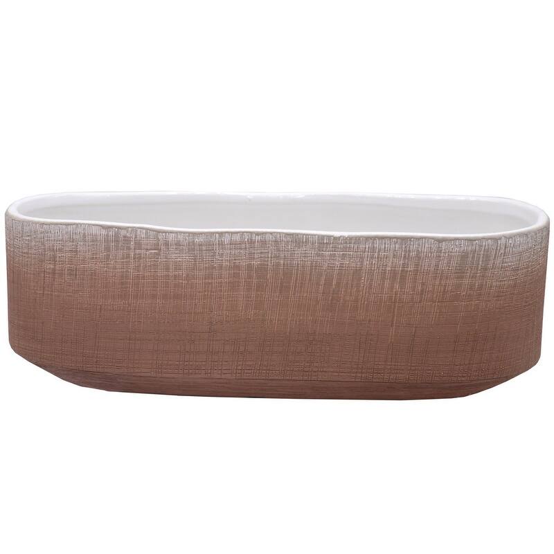 Coffee two toned ombre ceramic 10" Planter