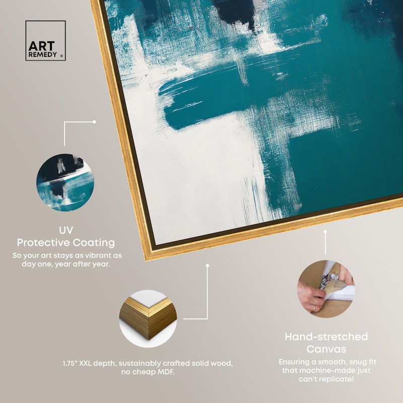 Weight of Teal II Canvas by Art Remedy