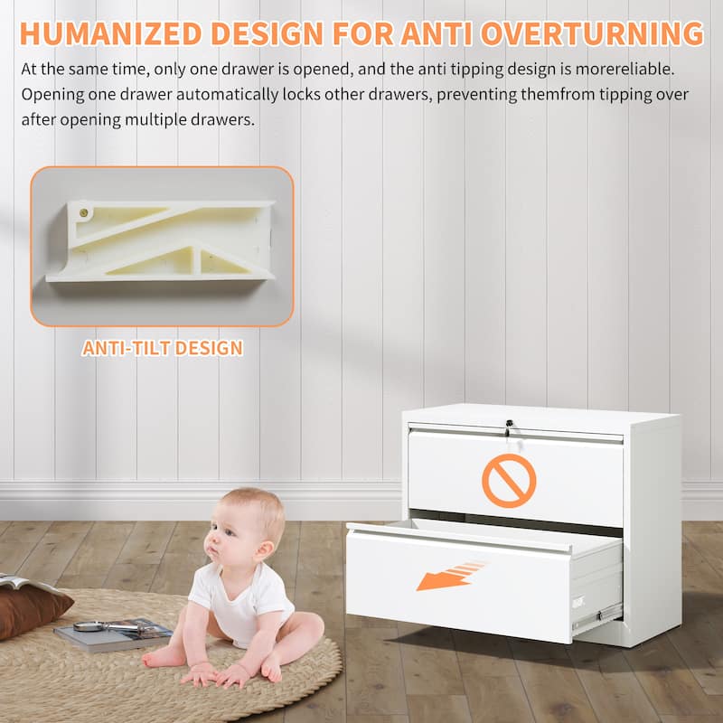 Lateral File Cabinet 2 Drawer