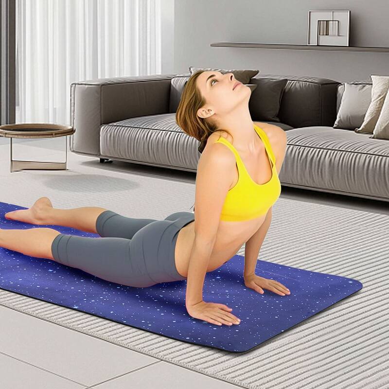 Printed TPE Yoga Mat, Non-Slip, 72"x24" for Pilates, Fitness
