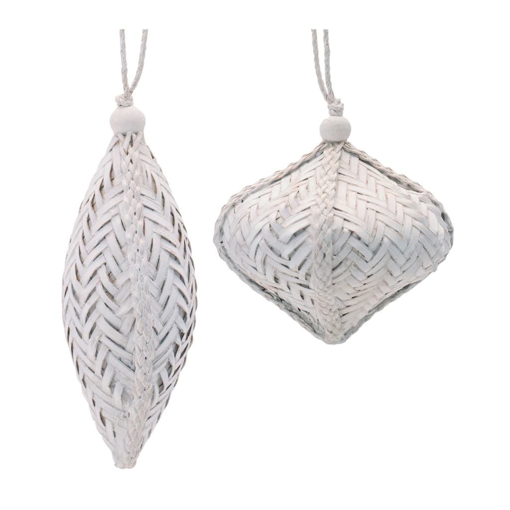 Rustic Cane Ornaments (Set of 4) - 4.5" & 5" Plastic Holiday Decorations