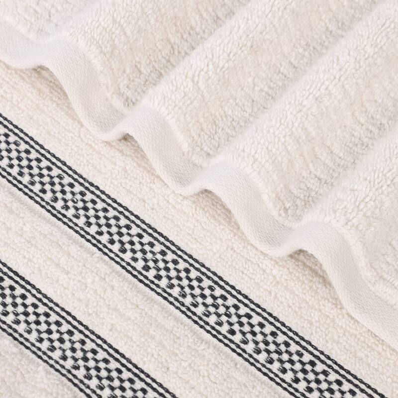 Superior Brea Zero Twist Cotton Ribbed Modern Bath Sheet Set of 2