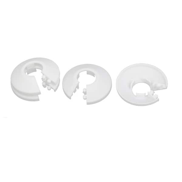 Shop 16mm Plastic Wall Flange Radiator Water Pipe Cover Collar White 4pcs Overstock 17609511